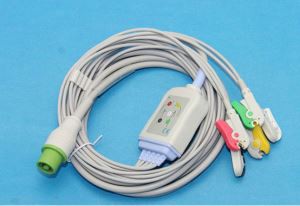 Stabiili laatu Fukuda Denshi 5-napainen EKG-kaapeli, IEC, clip CE: n kanssa