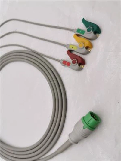 DRE-yhteensopivat 3-johtimet EKG-sovittimen kaapelipidikkeet