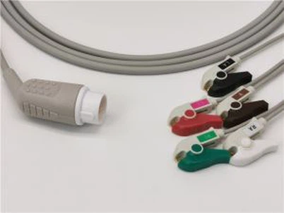 Philips-yhteensopiva EKG-adapterikaapeli 5-johtimet
