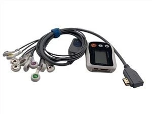 Borsam-yhteensopiva EKG-holterikaapeli 10 johtoa IEC-napsautuksella