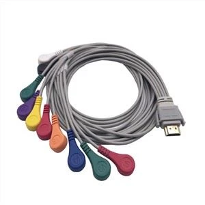 HDMI-liitin 10-kytkentäinen EKG-holterikaapeli Edanille